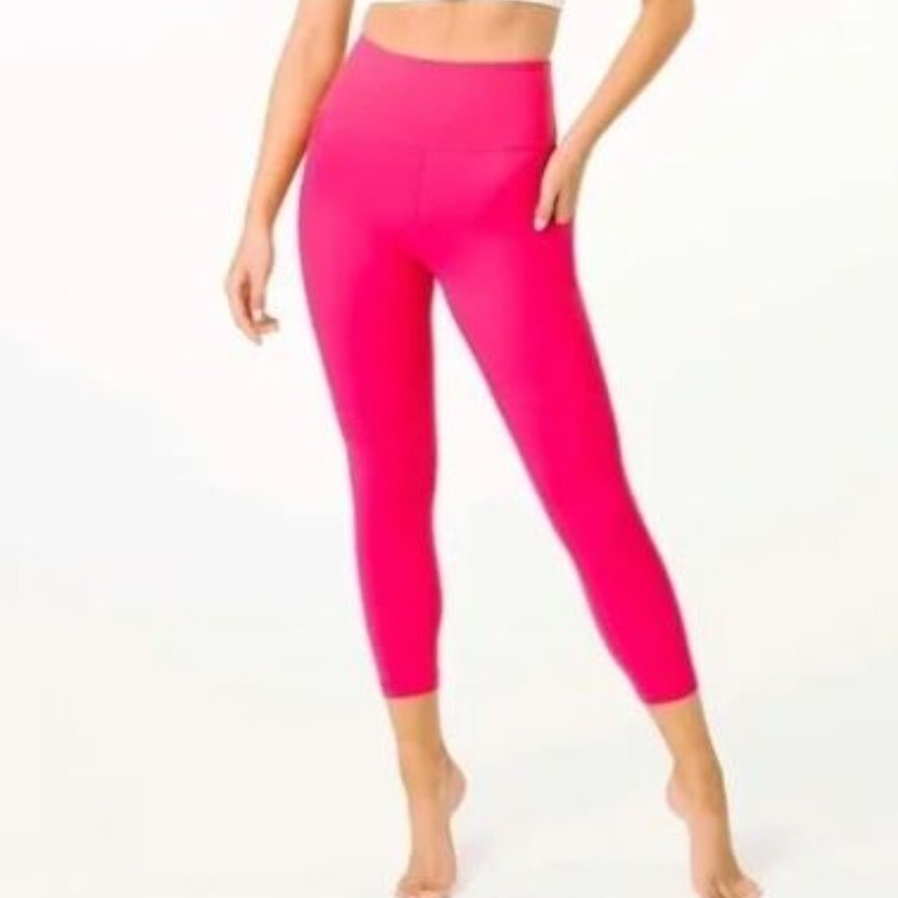 NWT Zyia Active Party Pink Pocket Light n Tight Hi-Rise Capri 20" RC (8-10)